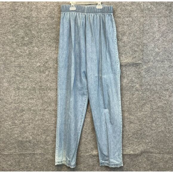 Vintage MISS & MRS Outfit Set Women's Medium Blue Cotton Denim Studded Fringed - Picture 10 of 14
